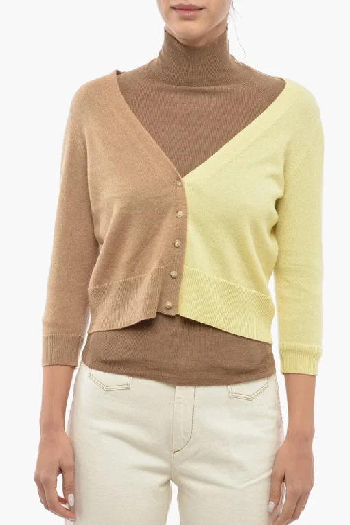 Cardigan in Cashmere con Dettaglio Intercambiabile>Chicca Lualdi Online