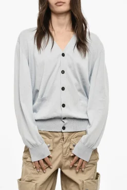 Cardigan in Cotone Leggero con Scollo V>Dsquared2 Sale