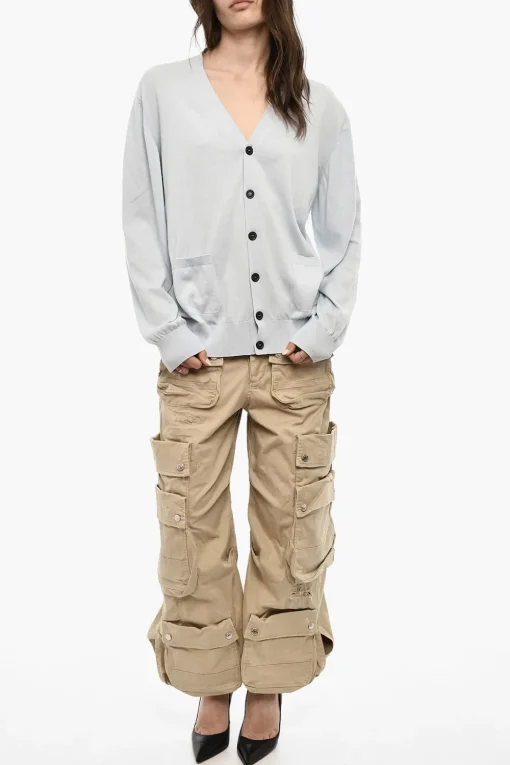 Cardigan in Cotone Leggero con Scollo V>Dsquared2 Sale