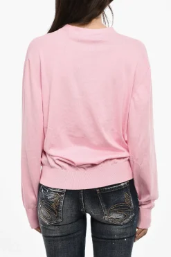 Clearance Cardigan in Cotone Leggero con Doppio Taschino Donna Maglieria