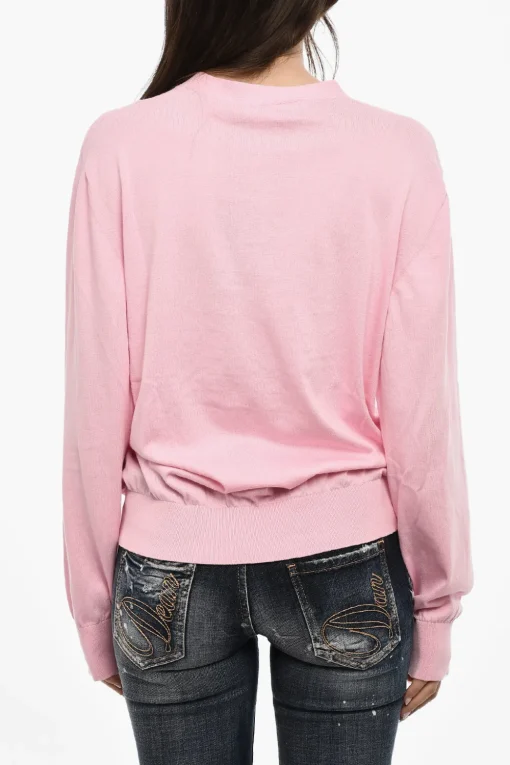 Clearance Cardigan in Cotone Leggero con Doppio Taschino Donna Maglieria