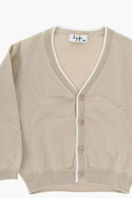 Clearance Cardigan in Cotone Leggero con Scollo a V Bambino Abbigliamento|Abbigliamento