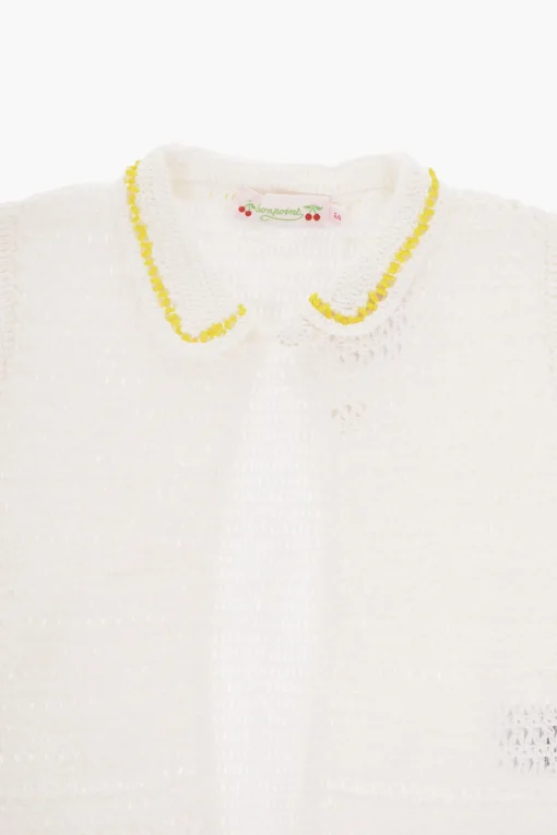 Cardigan in Crochet a Tinta unita>Bonpoint Outlet