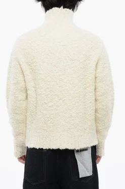 Cardigan In lana Bouclé Con Chiusura Zip>Jil Sander New