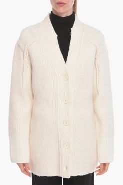 Cardigan in Misto Cashmere a Costine>Bottega Veneta Hot