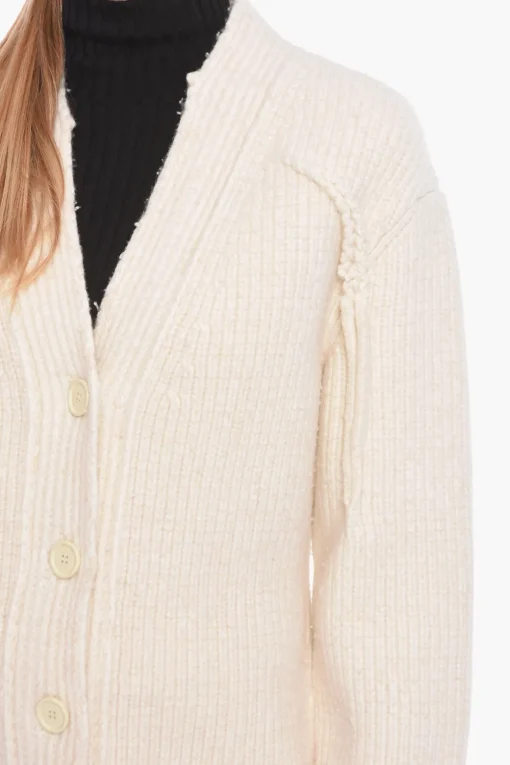 Cardigan in Misto Cashmere a Costine>Bottega Veneta Hot