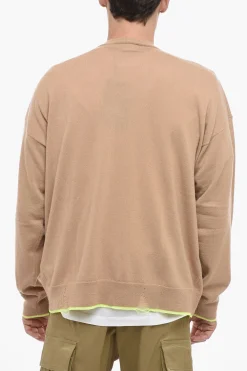 Best Cardigan in MIsto Cashmere con Dettaglio Distressed Uomo Maglieria