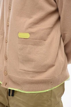 Best Cardigan in MIsto Cashmere con Dettaglio Distressed Uomo Maglieria