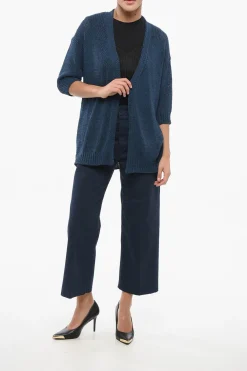 Cardigan Open Front in Misto Cotone a Maniche Corte></noscript>Roberto Collina Clearance