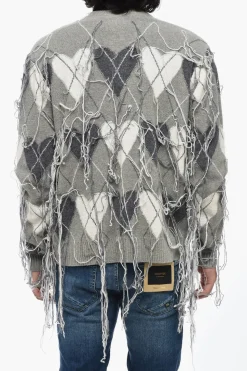 Best Carigan in Motivo Argyle con Scollo a V Uomo Maglieria