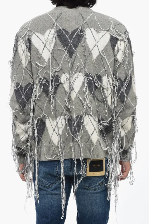 Best Carigan in Motivo Argyle con Scollo a V Uomo Maglieria