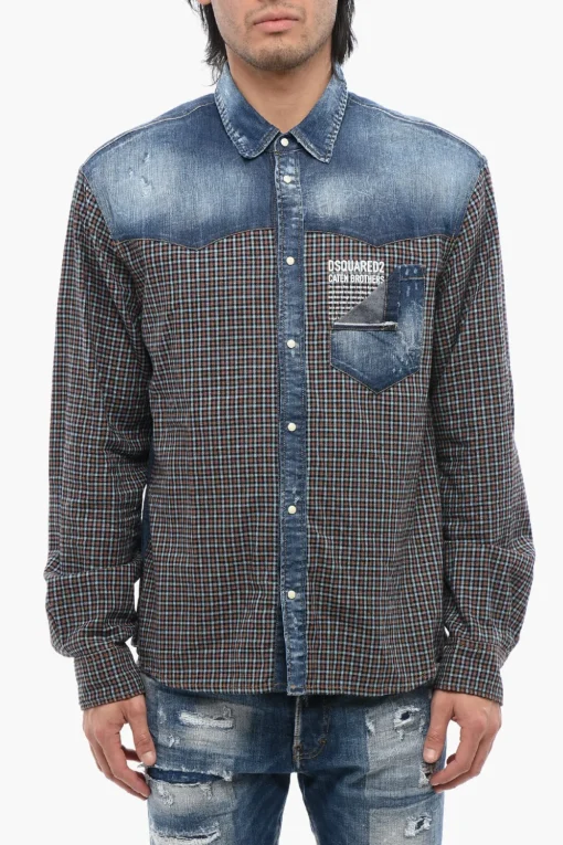 Clearance CATEN BROTHERS Camicia in Flanella Uomo Camicie