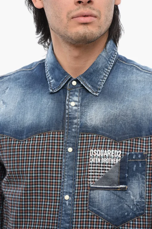 Clearance CATEN BROTHERS Camicia in Flanella Uomo Camicie