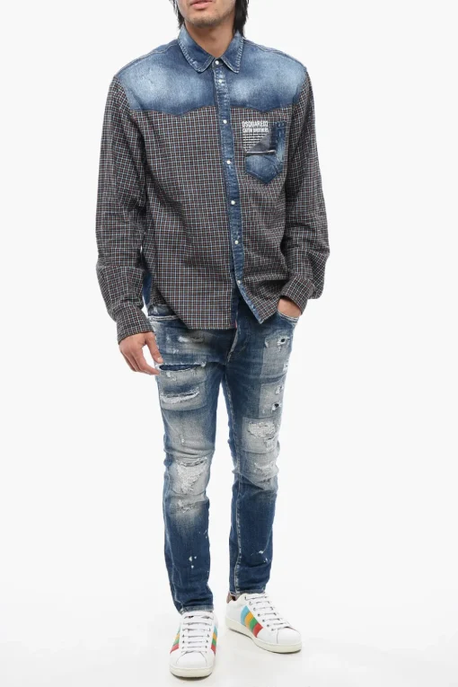 Clearance CATEN BROTHERS Camicia in Flanella Uomo Camicie