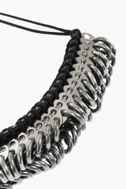 Cavigliera AFRICAN HYENA in Metallo e Pelle con Conchiglie>Dsquared2 Fashion