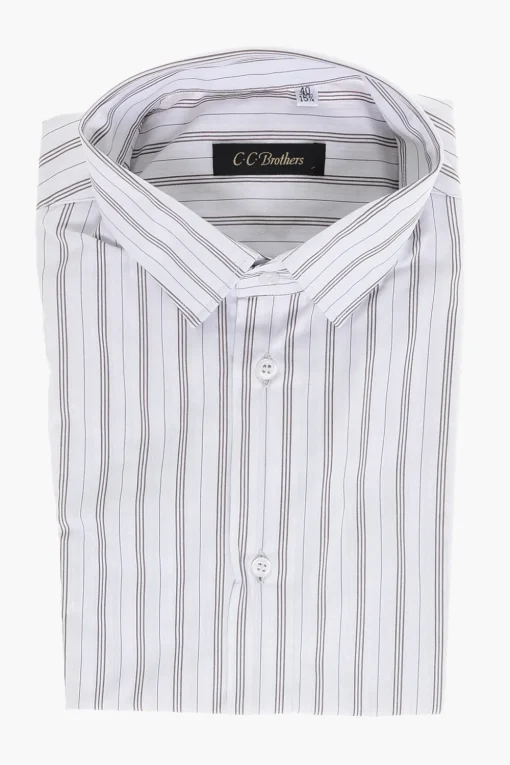 Sale CC BROTHERS Camicia in Cotone Motivo a Righe Balanced Uomo Camicie