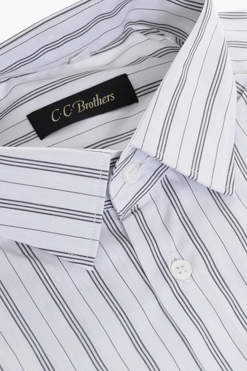 Discount CC BROTHERS Camicia in Cotone Motivo a Righe Balanced Uomo Camicie
