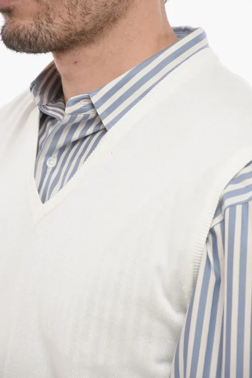 Online CC BROTHERS Cardigan Smanicato Collo A V Uomo Maglieria