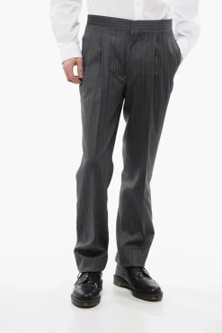 Clearance CC BROTHERS Pantaloni CERIMONIA MASTER con Fantasia a Righe Uomo Pantaloni