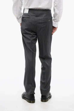 Clearance CC BROTHERS Pantaloni CERIMONIA MASTER con Fantasia a Righe Uomo Pantaloni