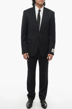 CC COLELCTION Abito 2 Bottoni in Lana Vergine Due Spacchi Senza Pince>Corneliani Outlet