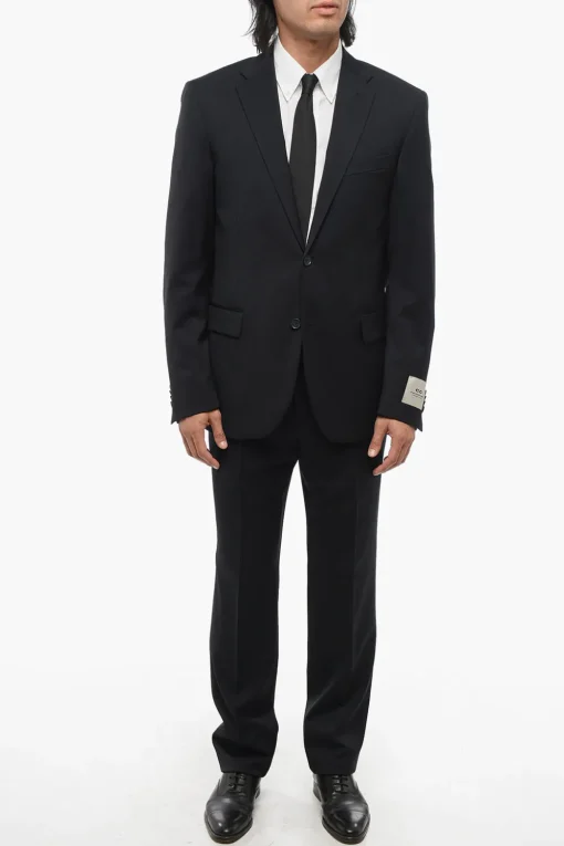 CC COLELCTION Abito 2 Bottoni in Lana Vergine Due Spacchi Senza Pince>Corneliani Outlet