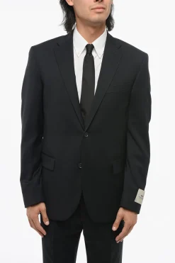 CC COLELCTION Abito 2 Bottoni in Lana Vergine Due Spacchi Senza Pince>Corneliani Outlet