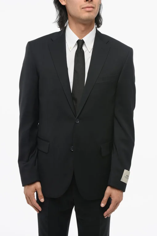 CC COLELCTION Abito 2 Bottoni in Lana Vergine Due Spacchi Senza Pince>Corneliani Outlet