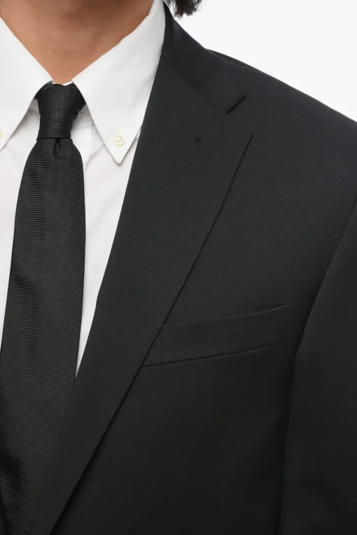 CC COLELCTION Abito 2 Bottoni in Lana Vergine Due Spacchi Senza Pince>Corneliani Outlet