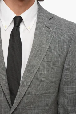 Clearance CC COLLECTION Abito 2 Bottoni District Check in Lana Vergine Due Spacchi Revers Classico Uomo Completi