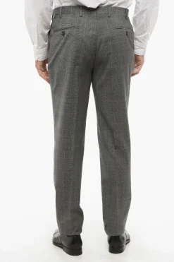 Clearance CC COLLECTION Abito 2 Bottoni District Check in Lana Vergine Due Spacchi Revers Classico Uomo Completi