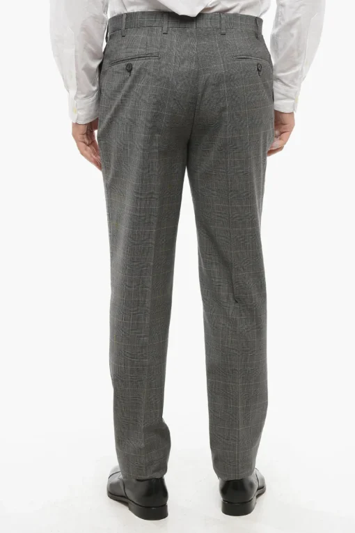 Clearance CC COLLECTION Abito 2 Bottoni District Check in Lana Vergine Due Spacchi Revers Classico Uomo Completi