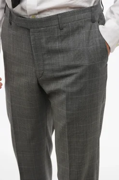 Clearance CC COLLECTION Abito 2 Bottoni District Check in Lana Vergine Due Spacchi Revers Classico Uomo Completi