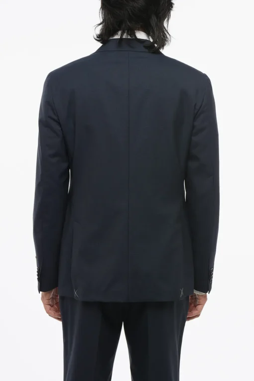 CC COLLECTION Abito 2 Bottoni District Check in Lana Vergine Due Spacchi>Corneliani Hot