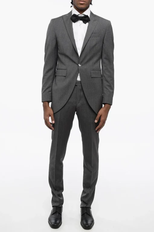Sale CC COLLECTION Abito 1 Bottone CERIM.REFINED Gessato Uno Spacco Revers a Lancia Uomo Completi