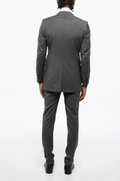 Sale CC COLLECTION Abito 1 Bottone CERIM.REFINED Gessato Uno Spacco Revers a Lancia Uomo Completi