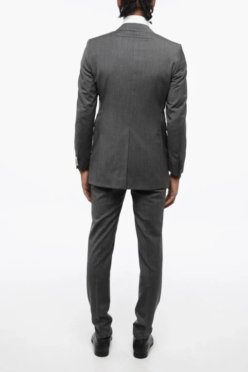 Sale CC COLLECTION Abito 1 Bottone CERIM.REFINED Gessato Uno Spacco Revers a Lancia Uomo Completi