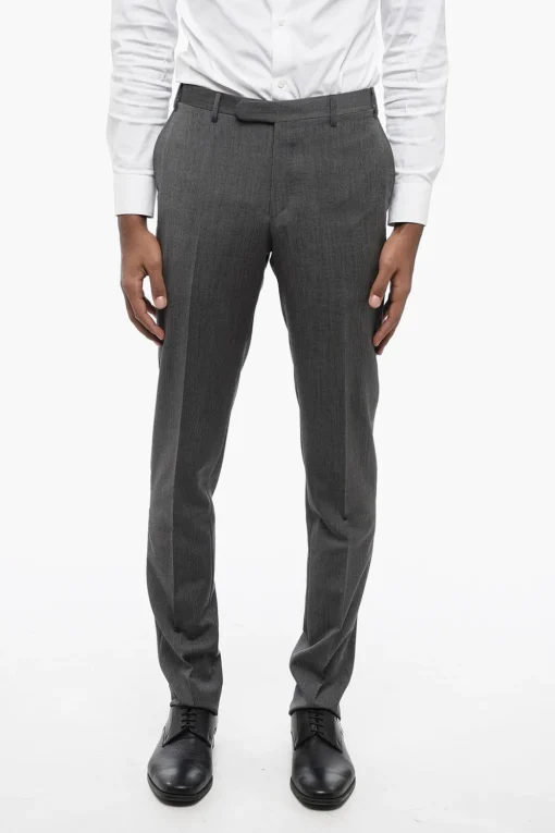 Sale CC COLLECTION Abito 1 Bottone CERIM.REFINED Gessato Uno Spacco Revers a Lancia Uomo Completi