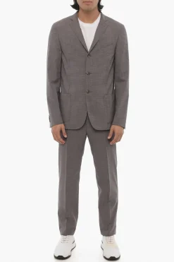 CC COLLECTION Abito 2 Bottoni RESET con Motivo Micro Pied de Poule>Corneliani Outlet