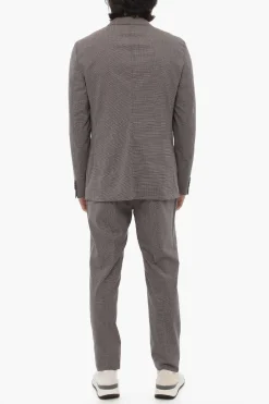 CC COLLECTION Abito 2 Bottoni RESET con Motivo Micro Pied de Poule></noscript>Corneliani Outlet