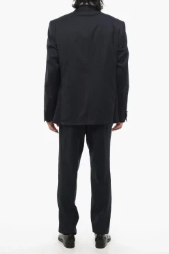 Outlet CC COLLECTION Abito 3 Pezzi con Gilet in Lana Vergine Due Spacchi Revers a Lancia con Passanti Uomo Completi