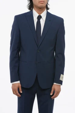 Discount CC COLLECTION Abito a 2 Bottoni in Lana Vergine Due Spacchi Revers a Lancia Uomo Completi