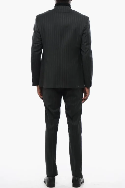 Clearance CC COLLECTION Abito Gessato RIGHT in Lana Vergine Uomo Completi