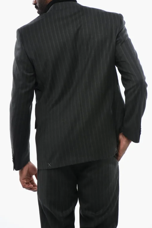 Clearance CC COLLECTION Abito Gessato RIGHT in Lana Vergine Uomo Completi