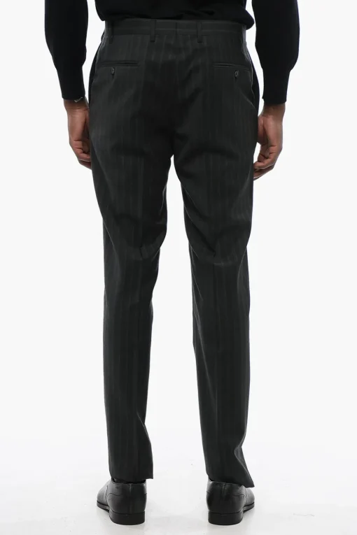 Clearance CC COLLECTION Abito Gessato RIGHT in Lana Vergine Uomo Completi