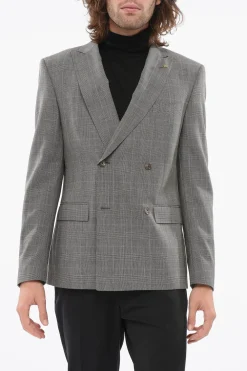 New CC Collection Abito RESET Doppio Petto con Motivo Glen Plaid Uomo Completi