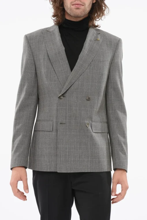 New CC Collection Abito RESET Doppio Petto con Motivo Glen Plaid Uomo Completi