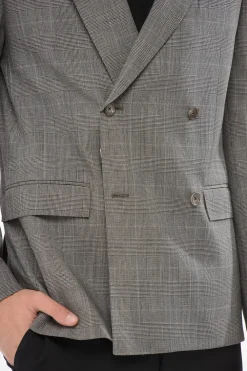 New CC Collection Abito RESET Doppio Petto con Motivo Glen Plaid Uomo Completi