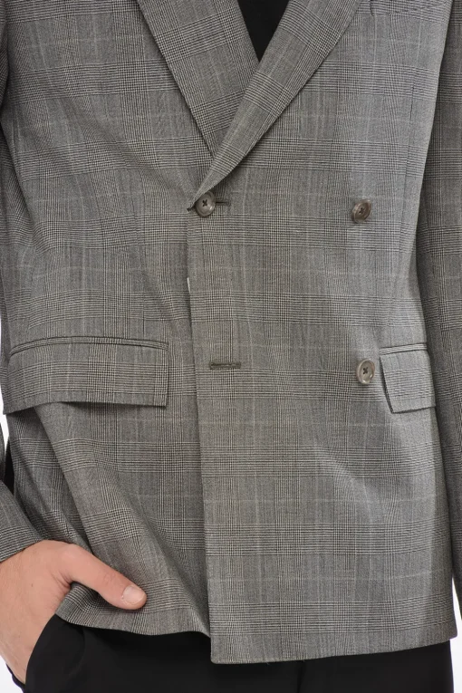 New CC Collection Abito RESET Doppio Petto con Motivo Glen Plaid Uomo Completi