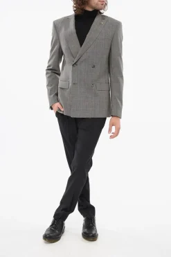 New CC Collection Abito RESET Doppio Petto con Motivo Glen Plaid Uomo Completi